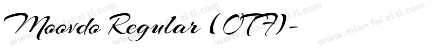 Moovdo Regular (OTF)字体转换